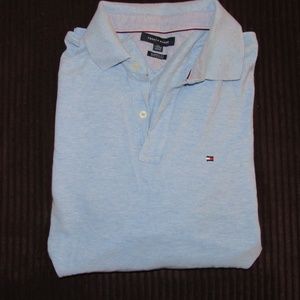 Light Blue Tommy Hilfiger Polo Short Sleeved